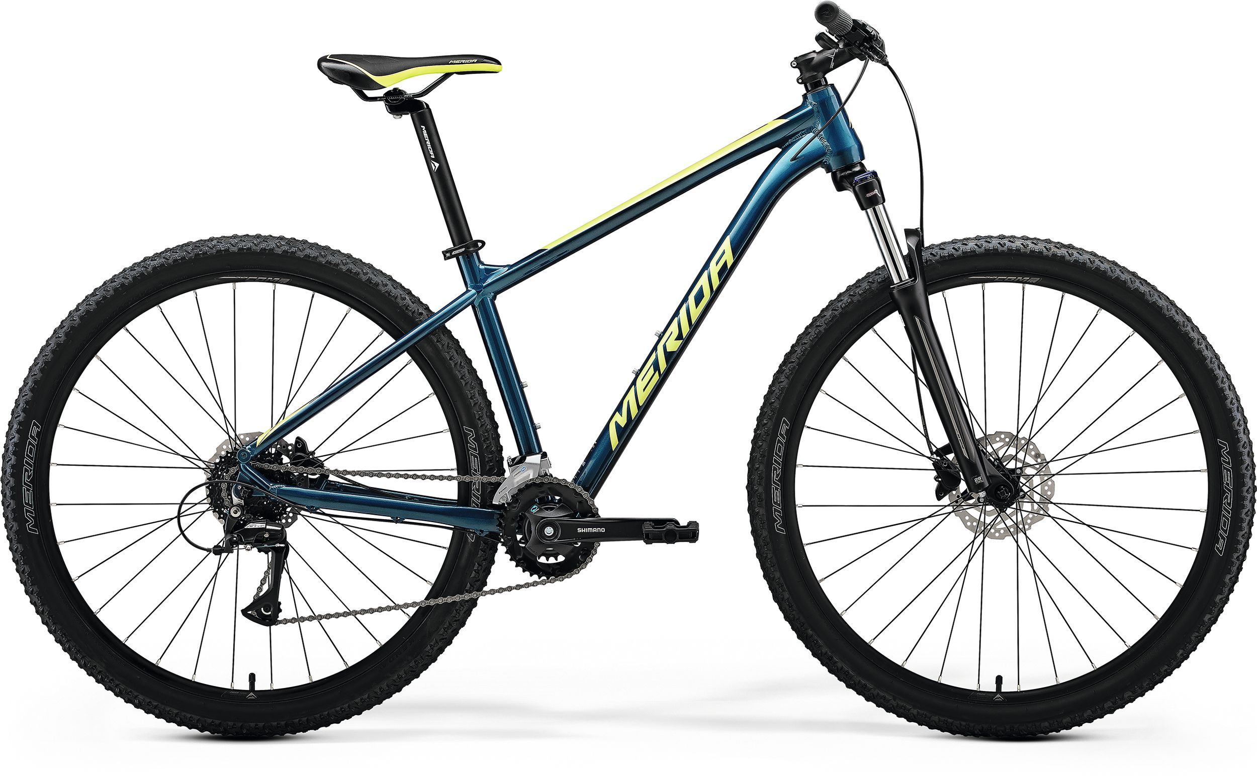 MERIDA BIG NINE 20 - 2x M- 17"  teal modrtý/limetkový 22BNT2000MB